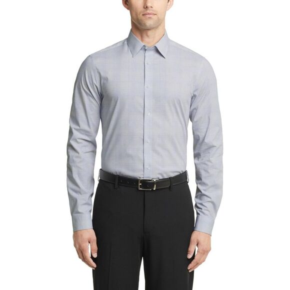 Calvin Klein Mens Steel + Button Down Dress Shirt, Multicoloured, NWT - Picture 1 of 1